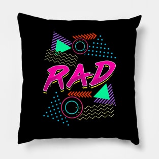 Rad 1980s Vintage Eighties Gift 80s Clothes For Women Men Pillow