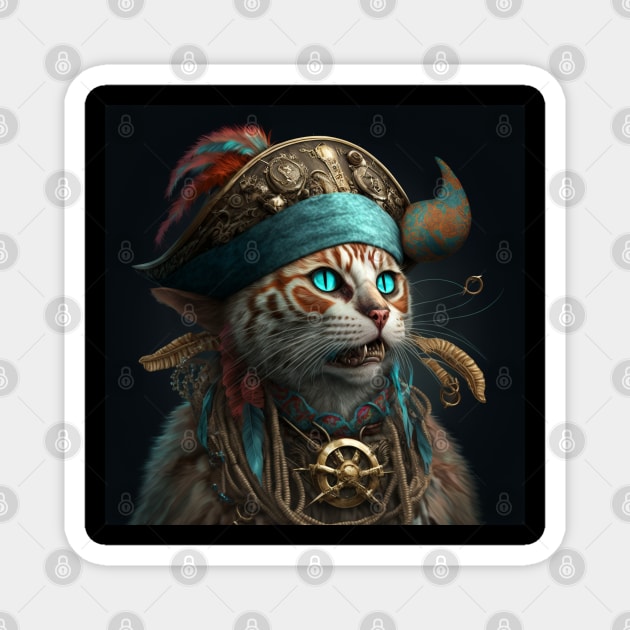 Pirate Cat Magnet by ArtisticCorner