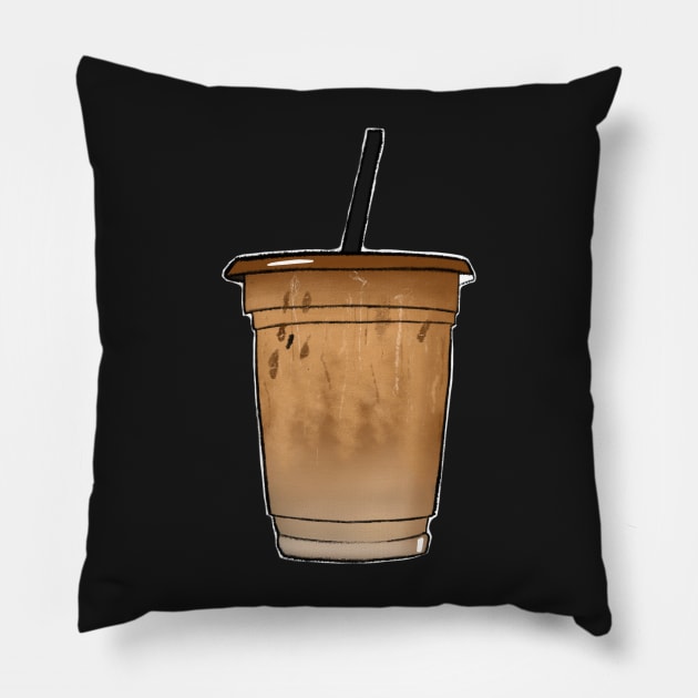 Iced latte Pillow by quirkyandkind