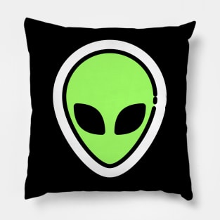 Alien Face // Line Art Sticker Pillow