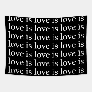 Love Is Love white Tapestry