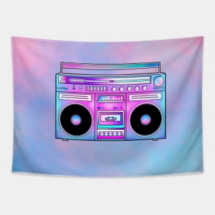 Totally Sweet Retro Cotton Candy Boombox Tapestry