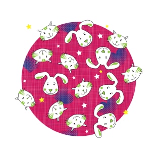 Cats ♥ Dogs - pink T-Shirt