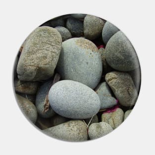 Blue and grey beach pebbles Pin