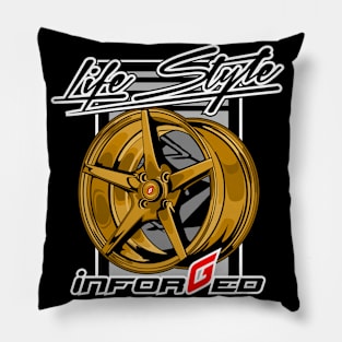 illustration design for car rims Pillow