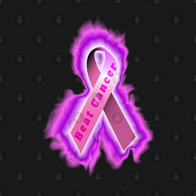 pink breast cancer ribbon by DrewskiDesignz