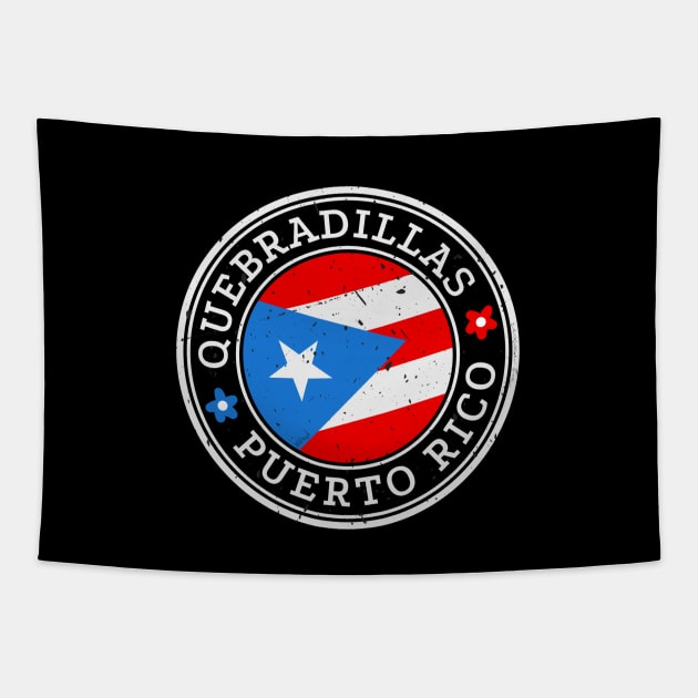 Quebradillas Puerto Rico Puerto Rican Pride Flag Tapestry by hudoshians and rixxi