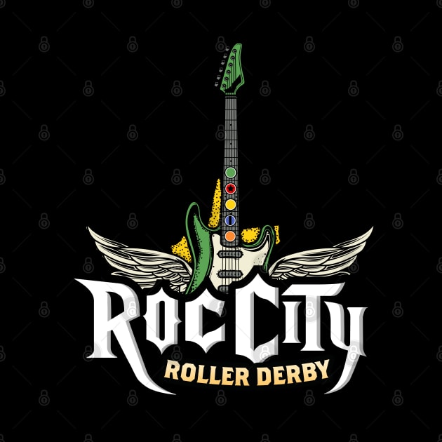 Roc City Roller Derby Guitar by ROCDERBY