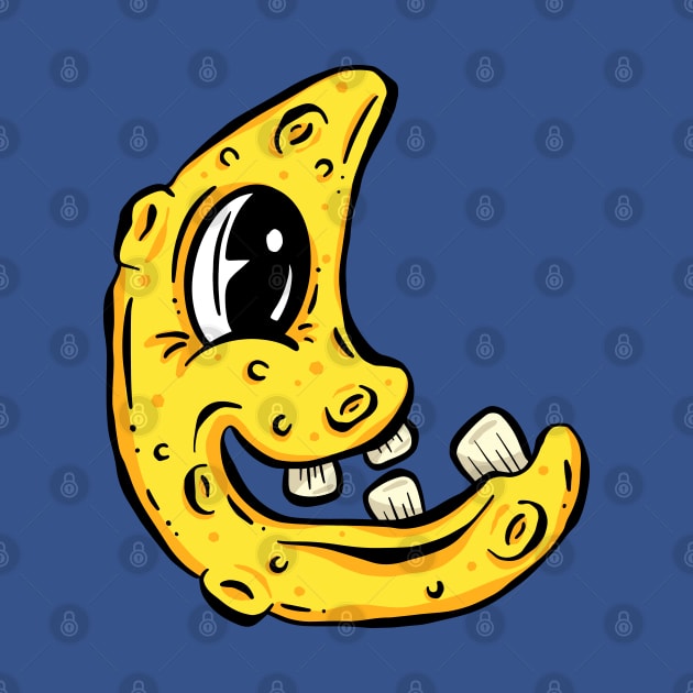 Goofy Moon Cartoon Character by Squeeb Creative