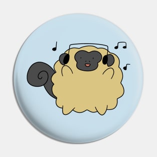 Dancing Fluffy Monkey Pin