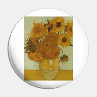 Sunflowers in a Vase by Vincent van Gogh Pin