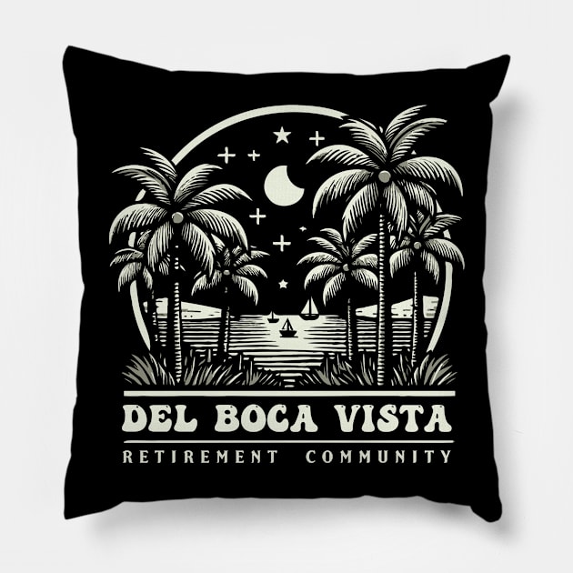 Del Boca Vista Retirement Community Pillow by Trendsdk