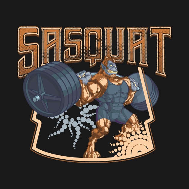 Sasquat: Sasquatch Gym Squat Leg Day Humor by CreativeFit