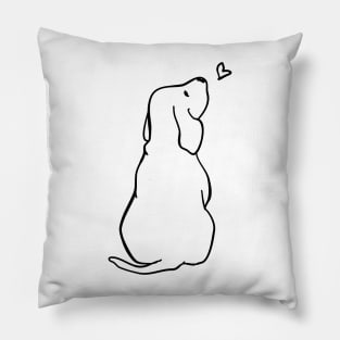 Dog Lover Pets Heart Best Friend Gift Simple Modern Pillow