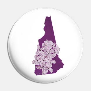 New Hampshire Purple Lilac Pin