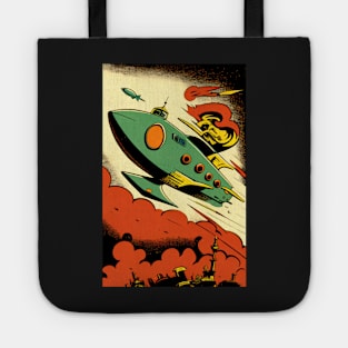 Retro Sci-Fi Rocket! Tote