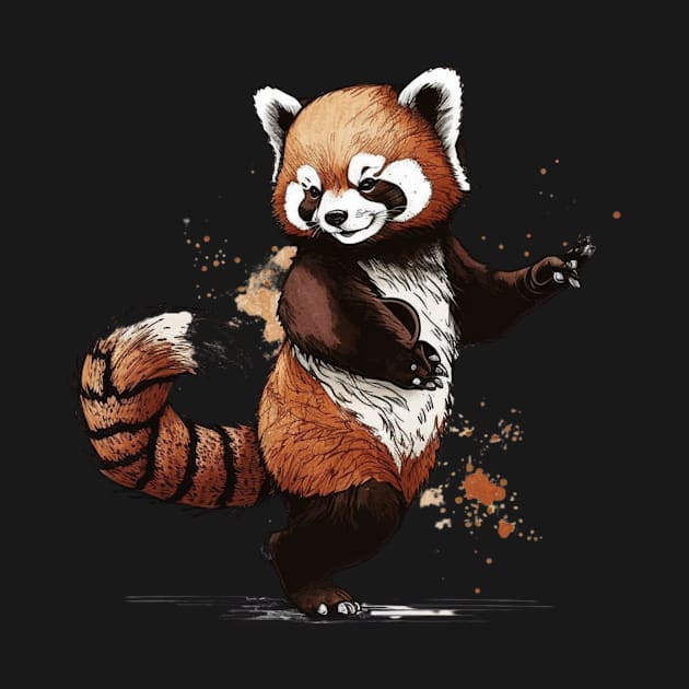 A Dancing Red Panda by gibah