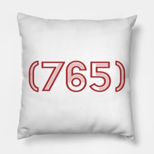 (765) Muncie / West Lafayette Indiana Area Code Pillow