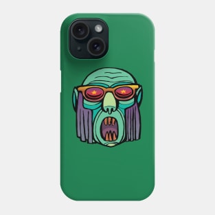 scream of a man with gold glasses Phone Case