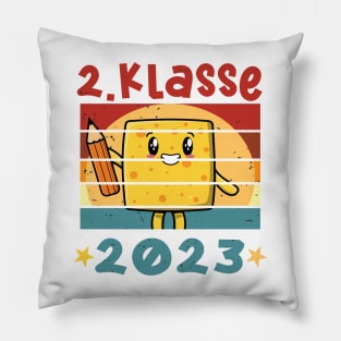 2. Klasse 2023 Kawaii Anime Schulbeginn T shirt Pillow