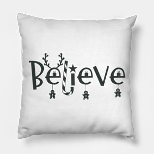 Christmas quotes with gingerbread cookie Pillow