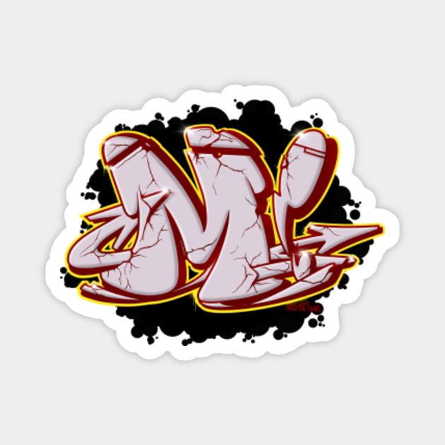 Graffiti Art Letter M Graffiti Letters Magnet Teepublic