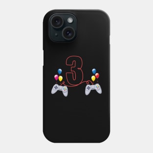 3rd Birthday Boy Toddlers Video Gamer Store Phone Case