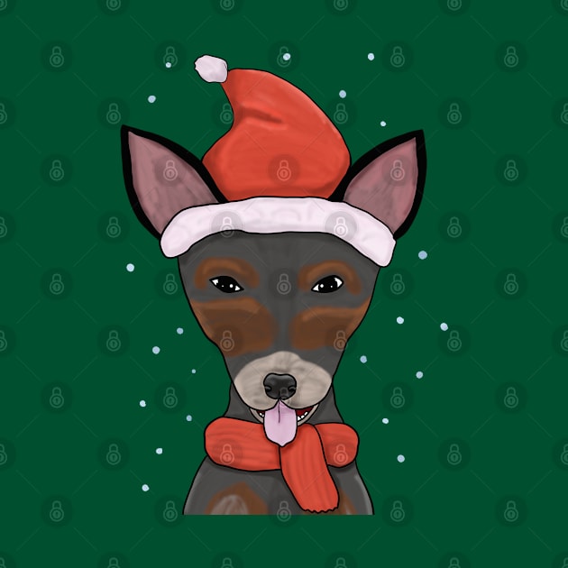 Christmas rat terrier by Antiope