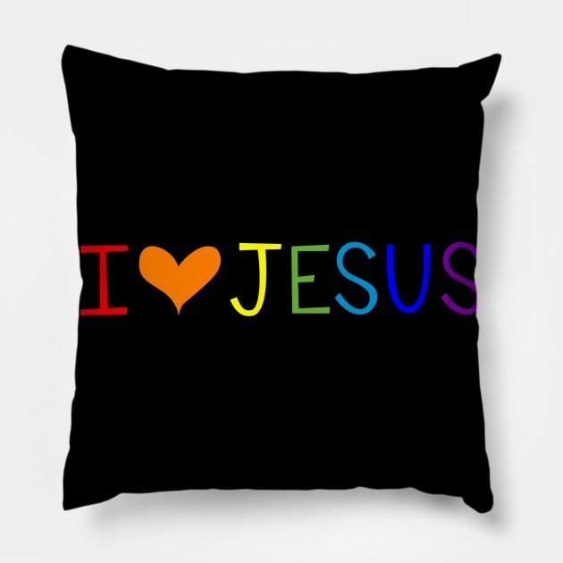 Jesus Shirt I Love Jesus Pillow by DANPUBLIC