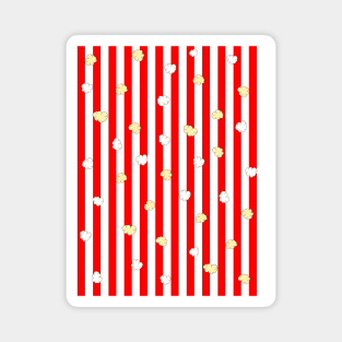 POPCORN Red Stripes Magnet