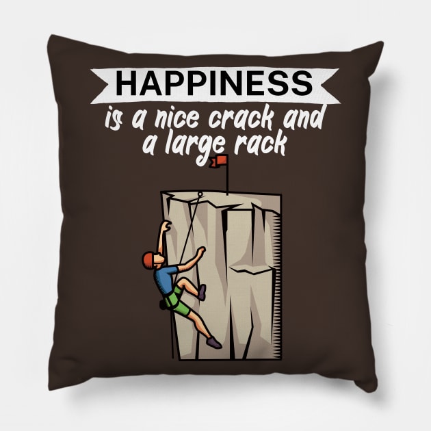 Happiness is a nice crack and a large rack Pillow by maxcode