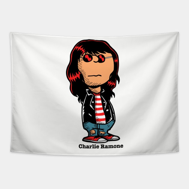 Charlie Ramone Tapestry by Camelo