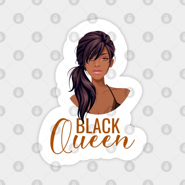 Black Queen, Black Woman, African American Woman Magnet by UrbanLifeApparel