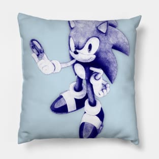 Sonic Pen Sketch Pillow