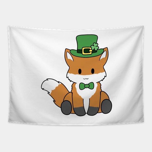 St Patrick Day Fox Tapestry by BiscuitSnack