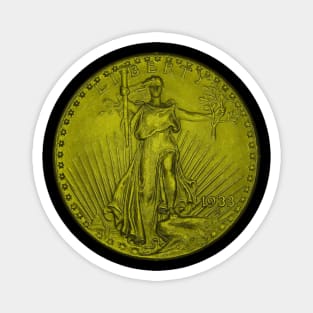 USA Liberty 1933 Coin in Yellow Magnet