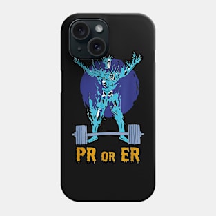 PR or ER Classic Fit Weightlifting Work out Gym, Work out Bodybuilding Muscle Training Phone Case