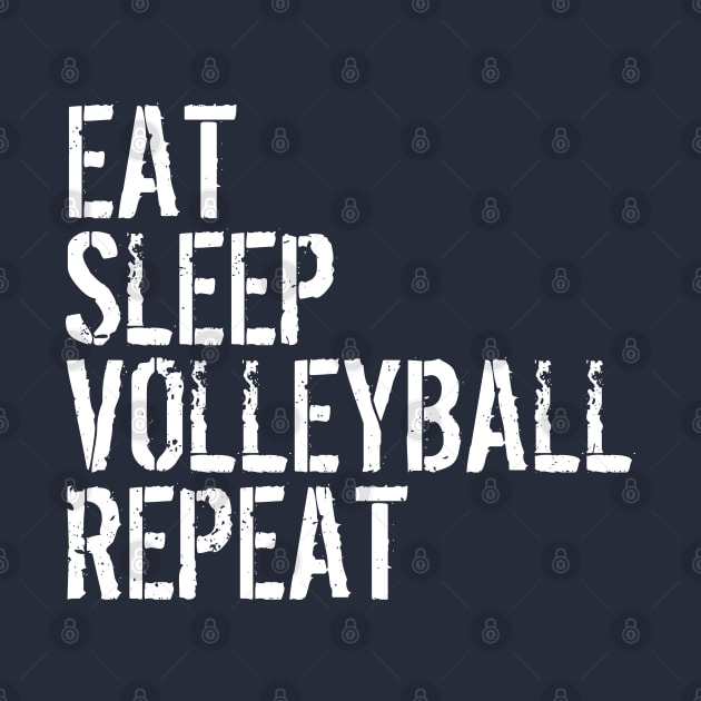 EAT SLEEP VOLLEYBALL REPEAT funny vintage retro by Gaming champion