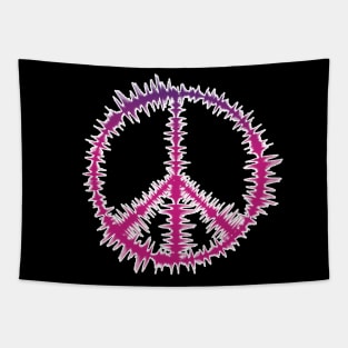 Peace Sign Pink | Audio Wave Tapestry