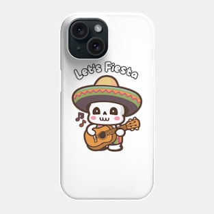 Cute Skeleton Playing Guitar Phone Case