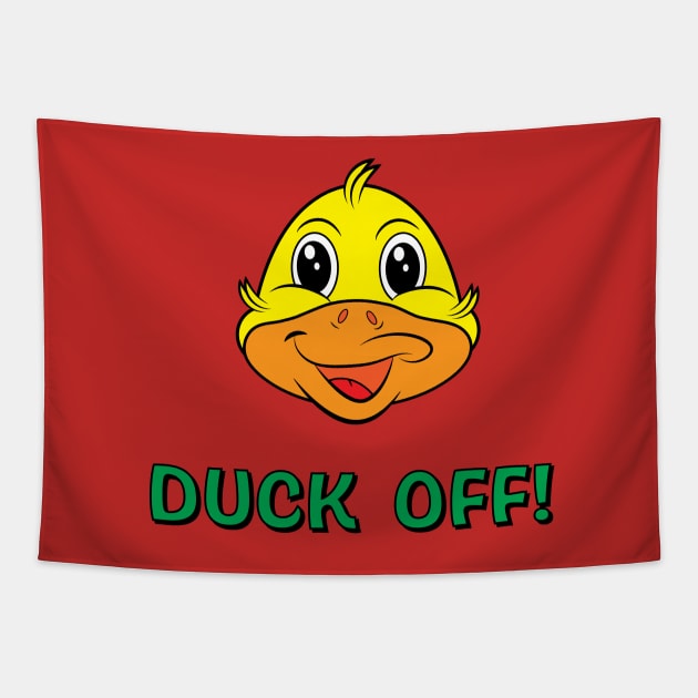 Duck Off! Tapestry by Godot