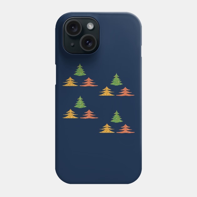 Christmas trees Phone Case by Xatutik-Art