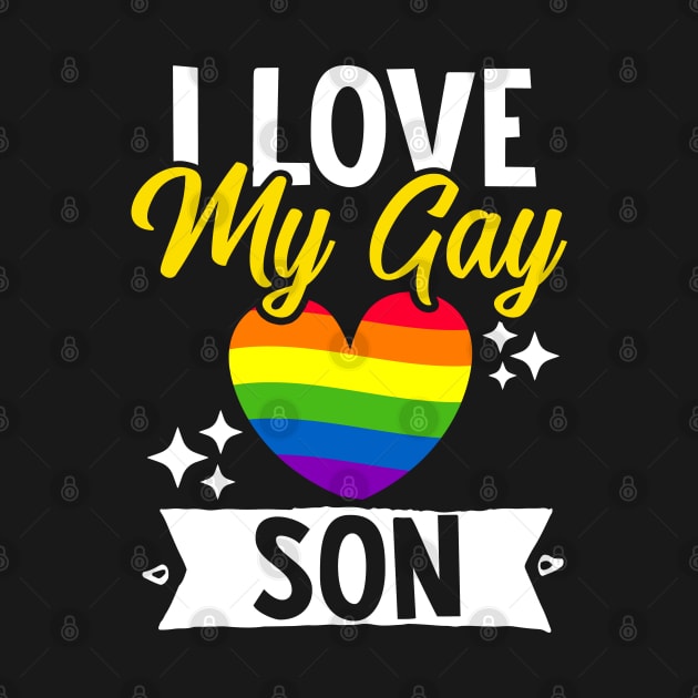 LGBT Gay Pride Month  I Love My Gay Son Heart by Caskara