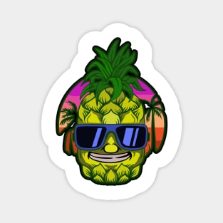 Pineapple Beach Vintage Design Magnet