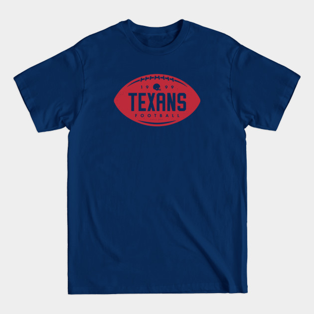 Disover Vintage Football Shape - Houston Texans (Red Texans Wordmark) - Houston Texans - T-Shirt