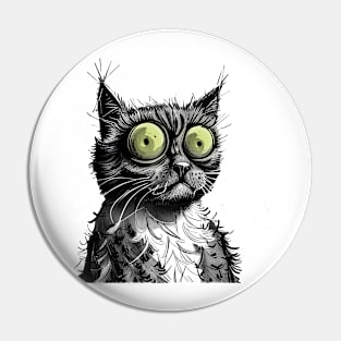 Frazzled Cat Pin