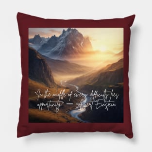 nature design with inspirational quote Pillow