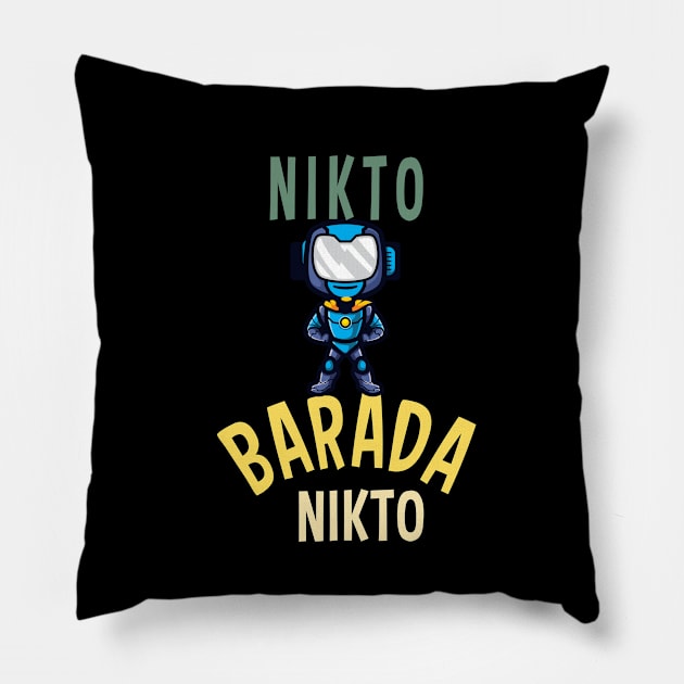 Klaatu Barada Nikto Pillow by Simplybollo