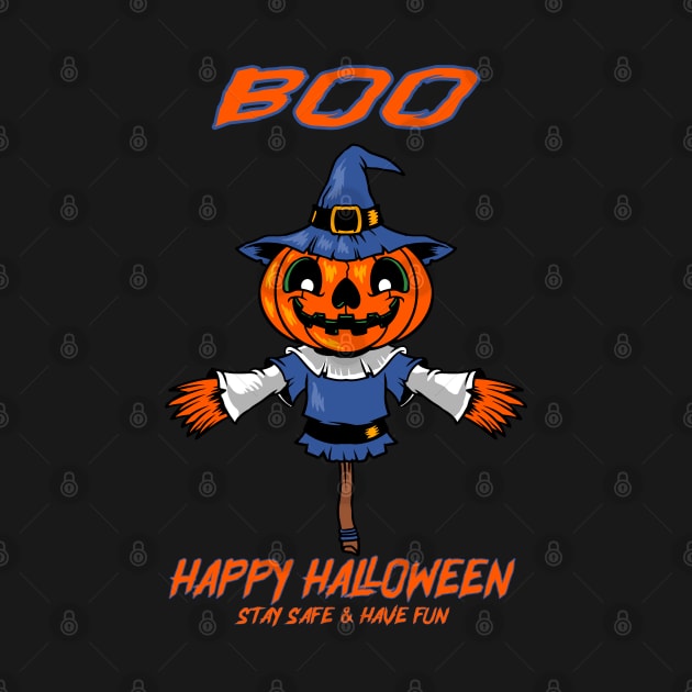 Happy Halloween Boo Pumpkin by jorinde winter designs