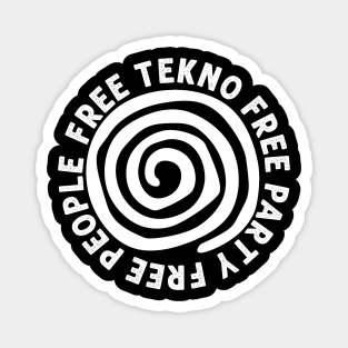 FREE TEKNO FREE PARTY FREE PEOPLE Magnet